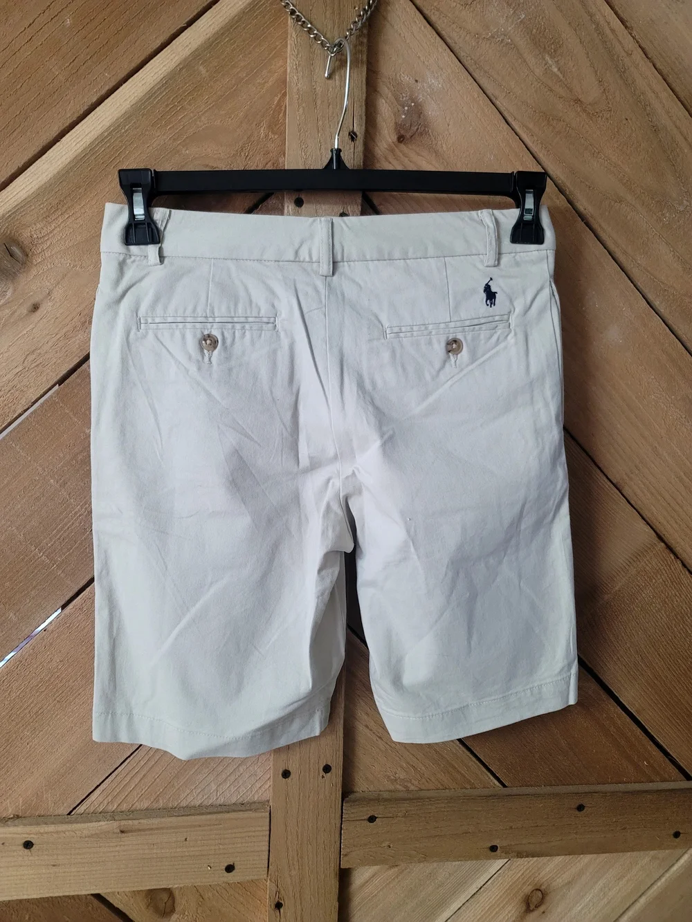 Ralph Lauren Cream Flat Front Chino Shorts